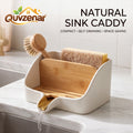 𝒒𝒖𝒗𝒛𝒆𝒏𝒂𝒓™ Natural Sink Caddy with Drainage Spout — view 1