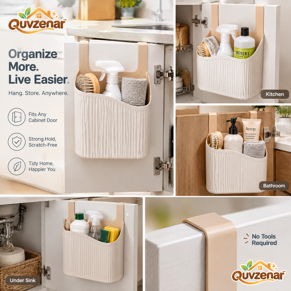 𝒒𝒖𝒗𝒛𝒆𝒏𝒂𝒓™ Over-Door Hanging Storage Caddy — view 2