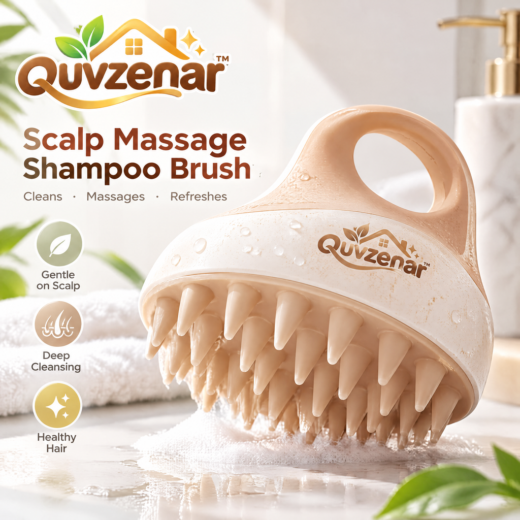 𝒒𝒖𝒗𝒛𝒆𝒏𝒂𝒓™ Ergonomic Scalp Massage Shampoo Brush — view 2