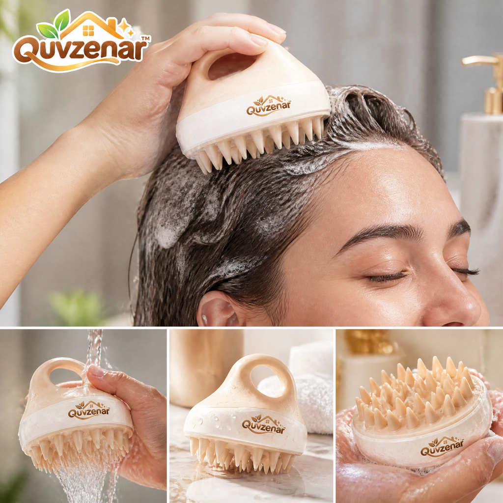 𝒒𝒖𝒗𝒛𝒆𝒏𝒂𝒓™ Ergonomic Scalp Massage Shampoo Brush — view 3