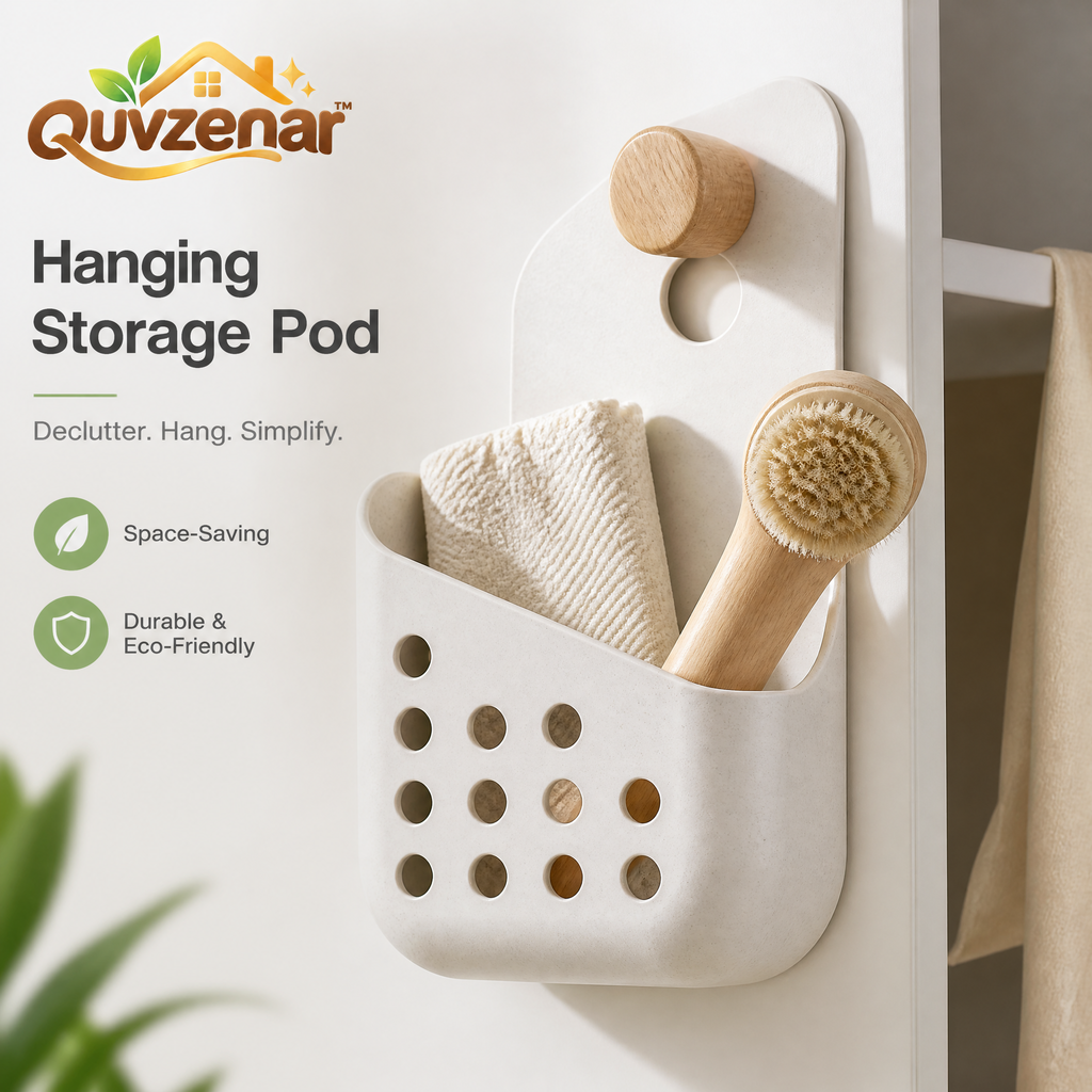 𝒒𝒖𝒗𝒛𝒆𝒏𝒂𝒓™ Hanging Storage Pod with Ventilated Basket — view 1