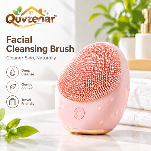 𝒒𝒖𝒗𝒛𝒆𝒏𝒂𝒓™ Compact Facial Cleansing Brush — view 1