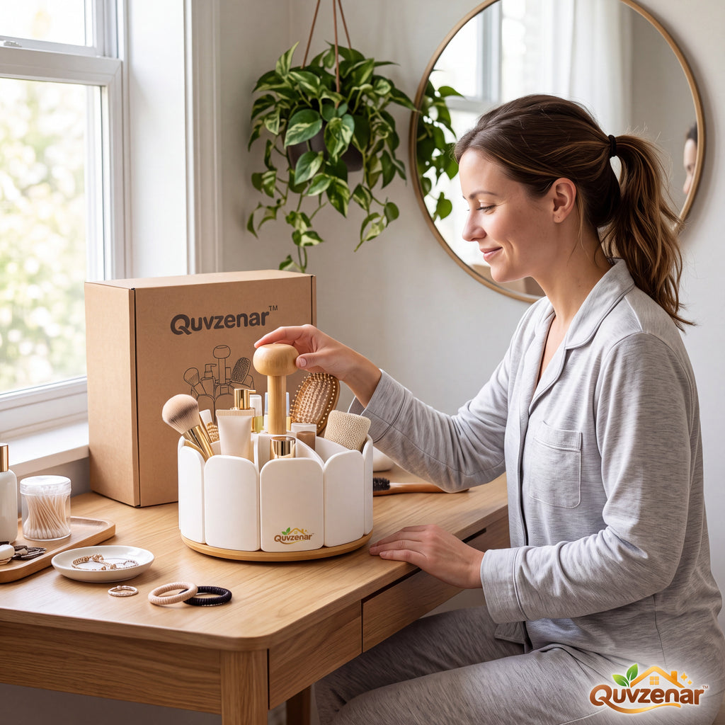 𝒒𝒖𝒗𝒛𝒆𝒏𝒂𝒓™ Rotating Countertop Organizer Caddy — view 3