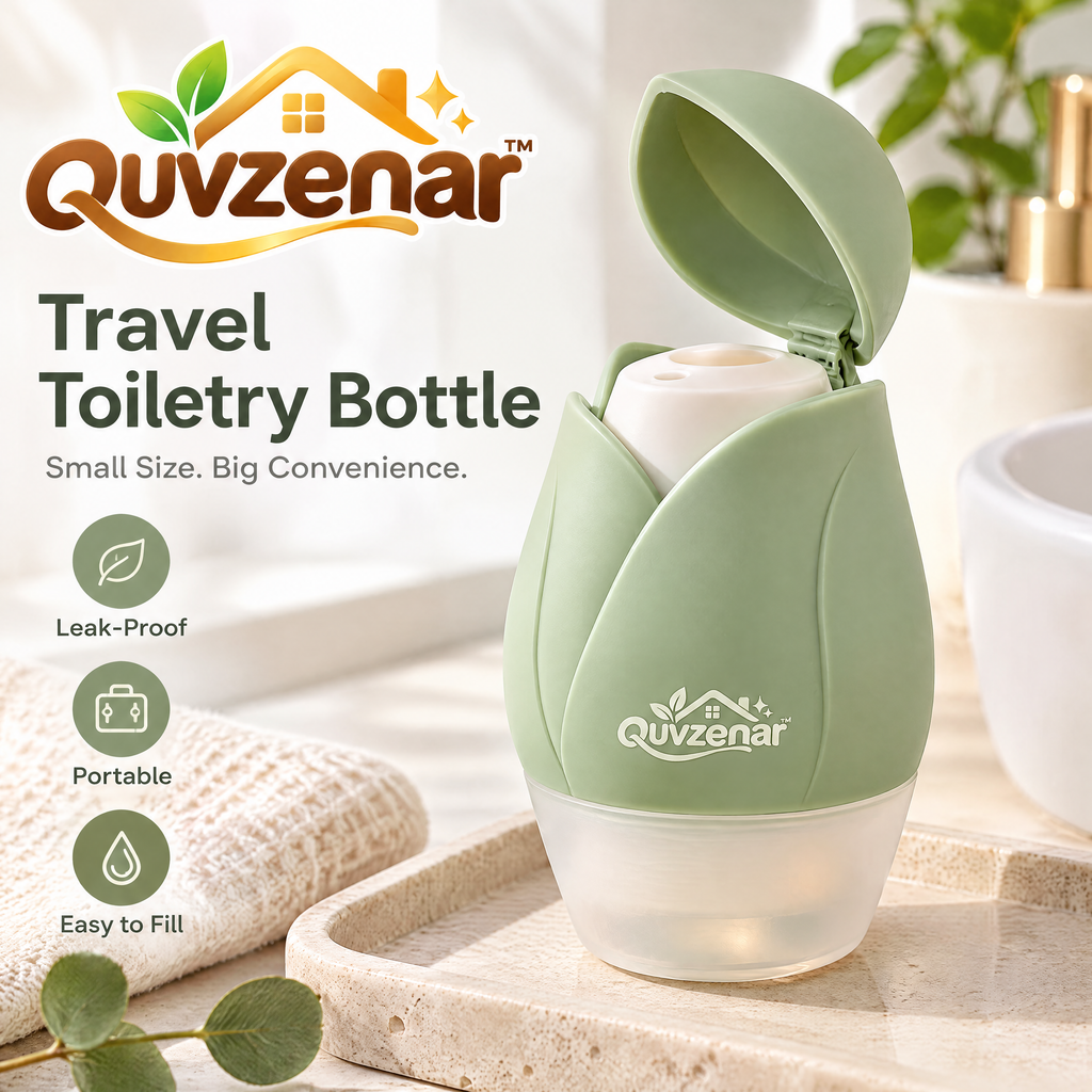 𝒒𝒖𝒗𝒛𝒆𝒏𝒂𝒓™ Compact Travel Toiletry Bottle with Flip Lid — view 1