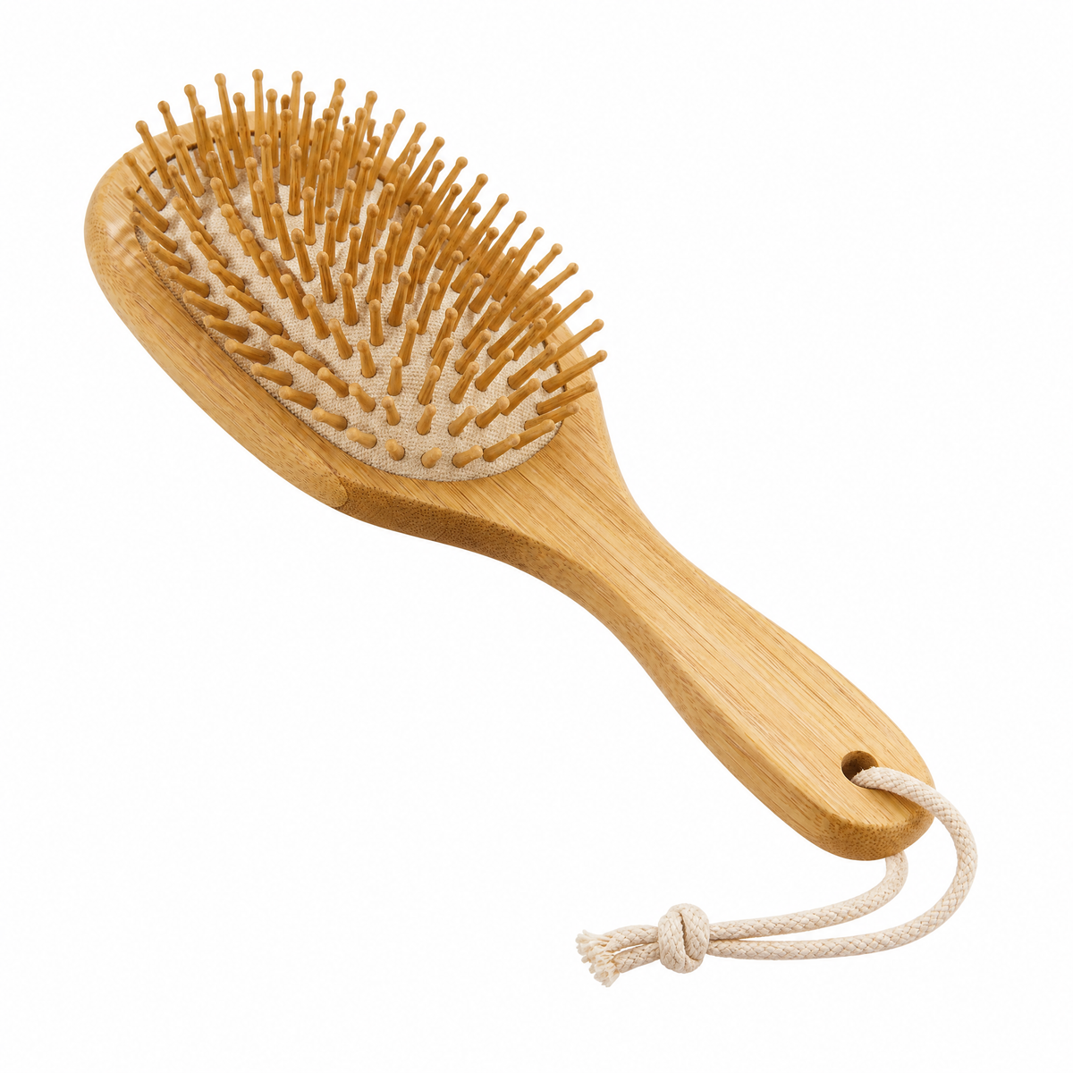 𝒒𝒖𝒗𝒛𝒆𝒏𝒂𝒓™ Natural Bamboo Hair Brush with Wide Bristles — view 3