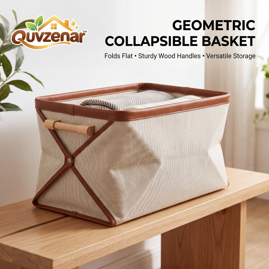 𝒒𝒖𝒗𝒛𝒆𝒏𝒂𝒓™ Geometric Collapsible Storage Basket — view 1